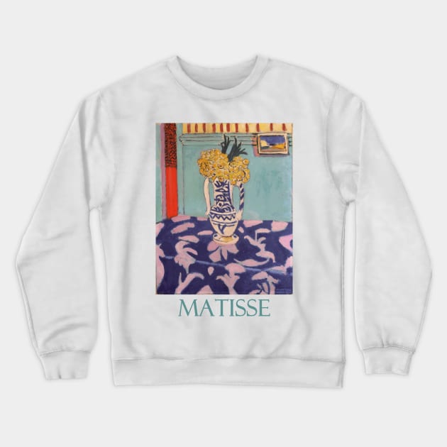 Les Coucous Tapis Bleu et Rose by Henri Matisse Crewneck Sweatshirt by Naves